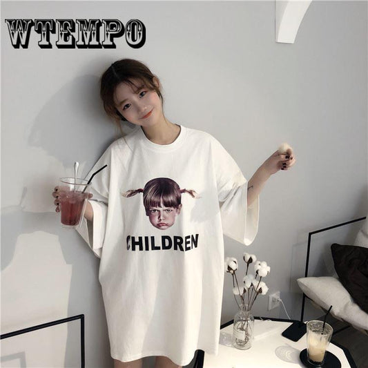 2019new Summer Pure Cotton Loose Comfortable Casual T-shirt Dress Maternity Dress