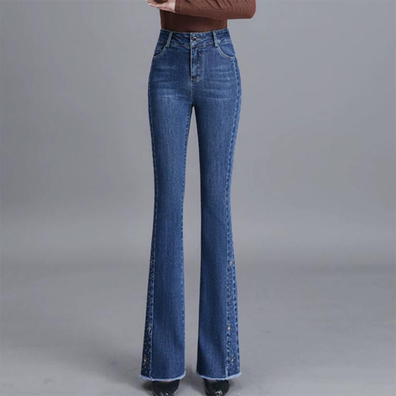 Fishtail Jeans Slim Denim Flared Pants Ladies Straight High Waist All-match Ins Tide 2022 New Trousers