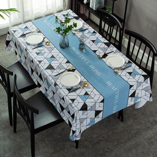 Nordic Table Cloth Waterproof, Oil-proof and Scald-proof Disposable Rectangular Pvc Coffee Table Cloth Table Mat Cloth Art Desk Table Mat