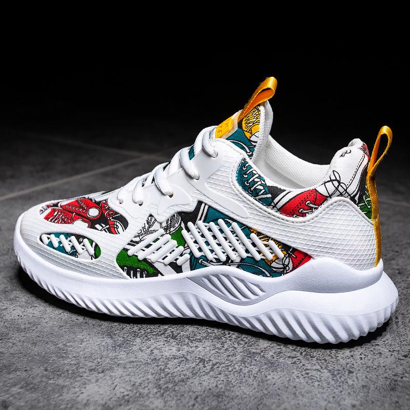 2020 Spring and Summer White Shoes Dad Sports Shoes Korean Version of The Tide Men's Casual Shoes Wild Running Shoes