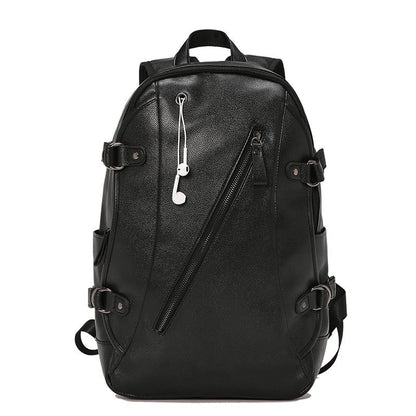 Men Multifunctional Backpack College Laptop Backpack with Earphone Perforation and USB Charging Port