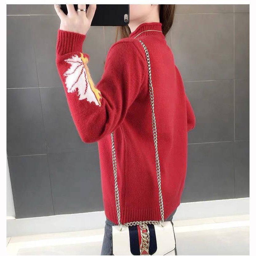 Autumn and winter Bottoming shirt Warm Long sleeve high collar sweater Knitting Sweater Women's