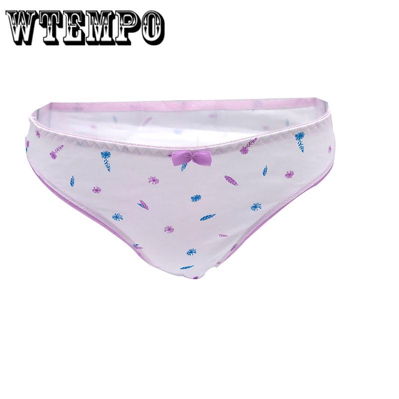 WTEMPO 6 Pcs/Lot Modern print girls panties Intimate Woman Underwear Cotton Low Waist Sexy Briefs