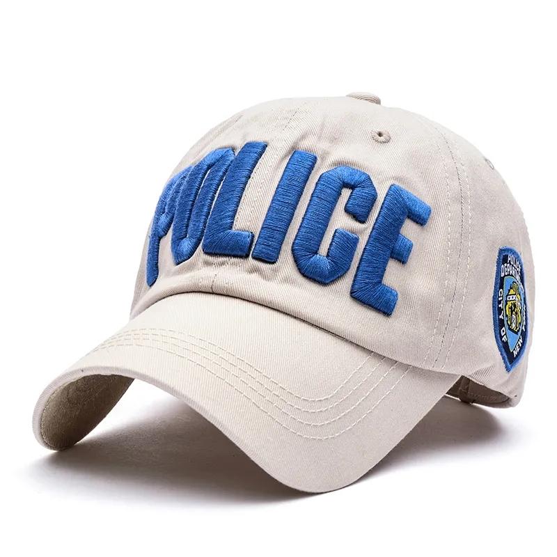 Police Embroidered Hat Women's Outdoor Sun Hat Men's Casual Hip-hop Baseball Cap Snap Back Sunscreen Cap Leisure Sport Cap