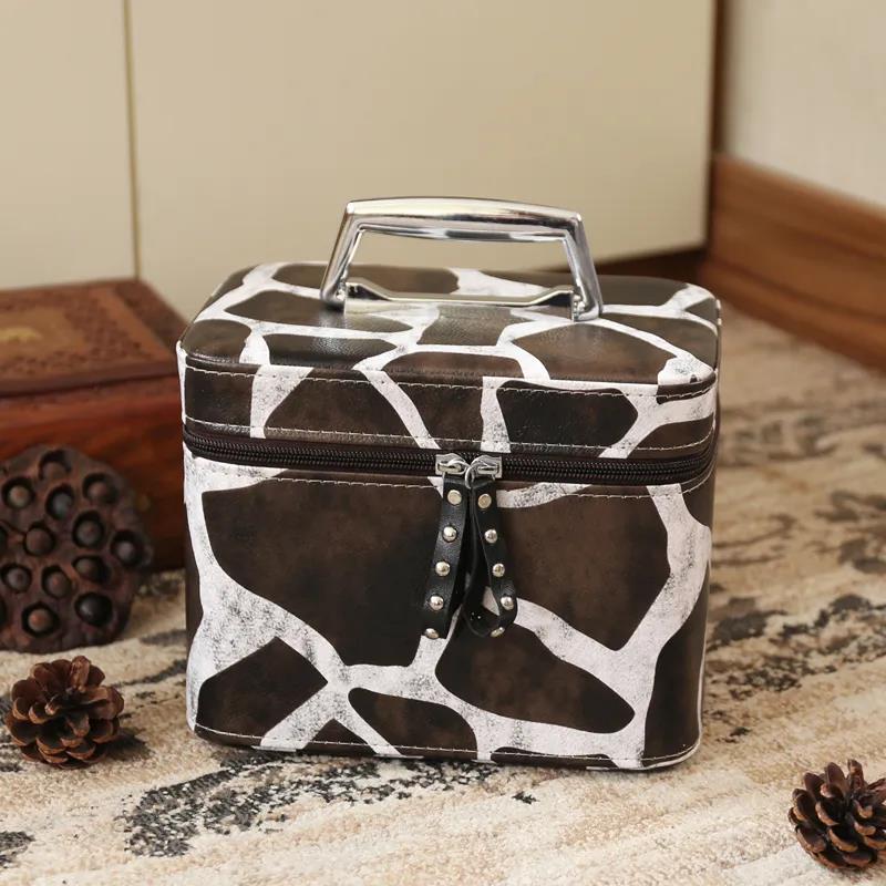 Cosmetic Bag Large-capacity Portable Simple Portable Cosmetic Box Double-layer Wash Storage Box