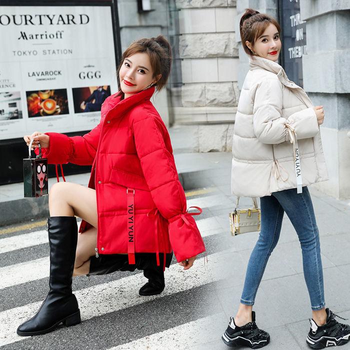 Winter Loose Waist Cotton Oversize Women's Tide Ins Hong Kong Style Short Wild Cotton Coat Beautiful Solid Color Ladies Down Coat