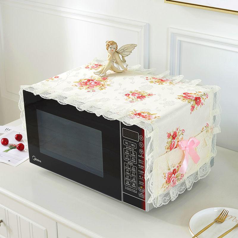 Luxury Dust Cover Microwave Oven Covers Lace Dust Cover Wear Resistant Cloth Dustproof Cloth Durable Kitchen Decoration