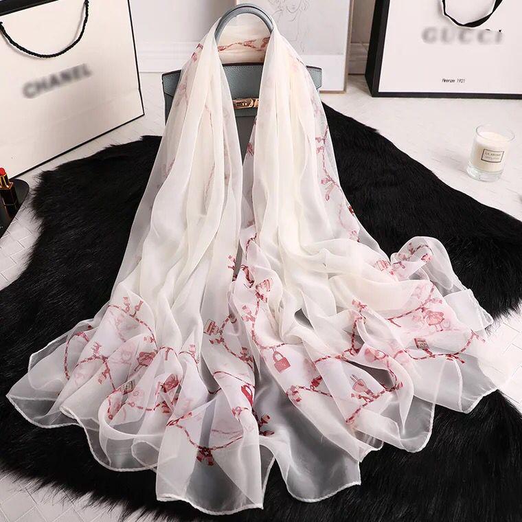 Scarves Women's Large Chiffon Scarf Lady Summer Beach Shawl