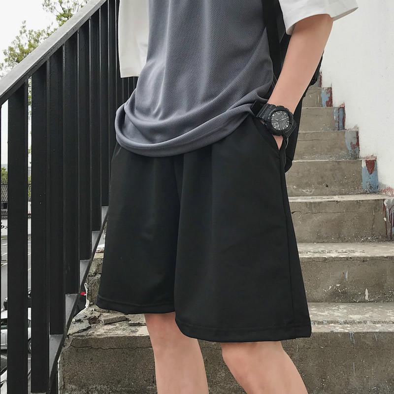 Summer Solid Color Pants Men's Loose and Versatile Trend Casual Men's Sports Five-point Shorts for Outer Wear