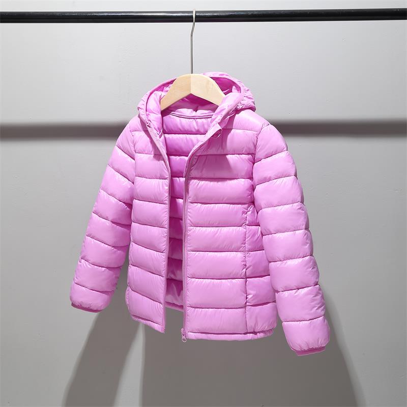 Baby Girls Boys Parka Light Kids Jacket Hood Down Coat Winter Children Jacket Toddler Outerwear