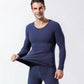 Men Winter Thermal Underwear O-neck Autumn Tight Suit Thicken Windproof Comfortable Soft Lining Long Sleeve High Elasticity Tracksuit Wearable Pajamas