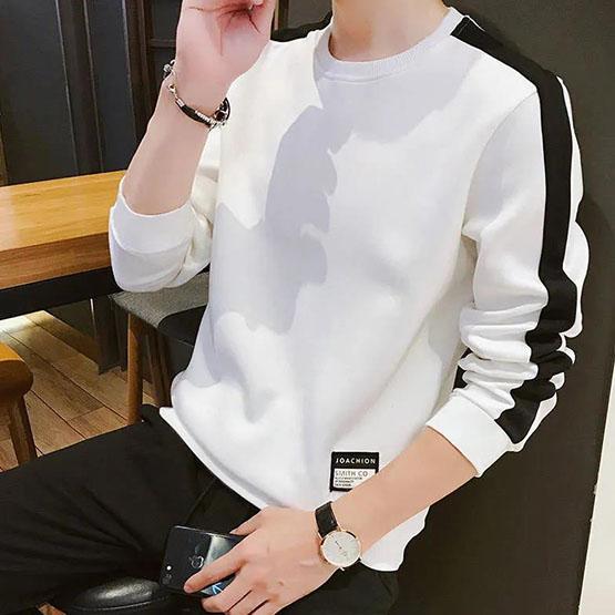 Spring and Autumn Men's Round Collar Sweaters Large Size Solid Color Long Sleeve Simple Pullover Male Business Casual