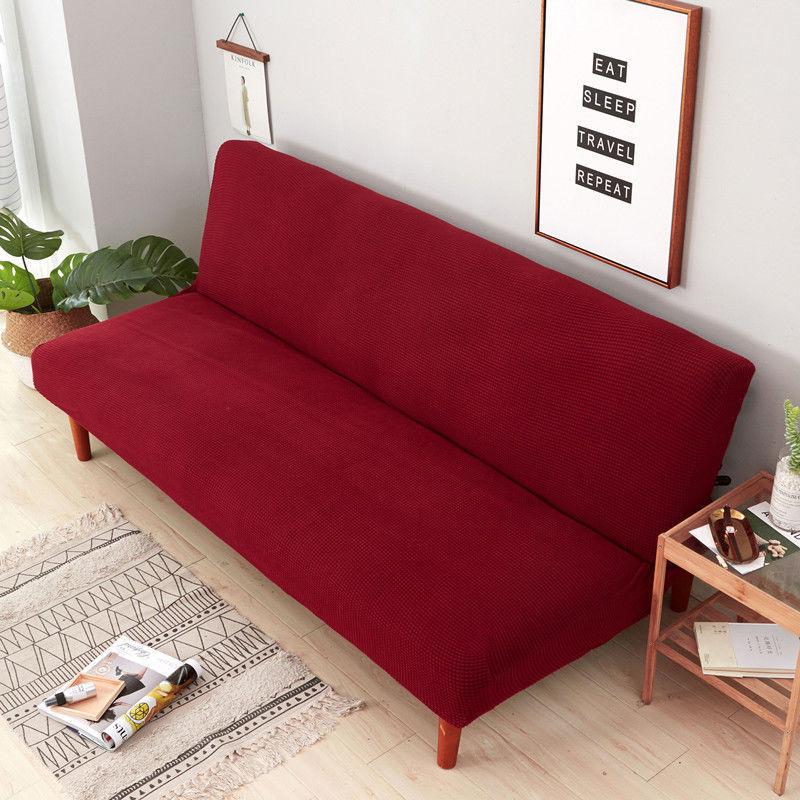 Plush Thickening Folding Sofa Cover All-inclusive Stretch Sofa Cover Multifunctional Armless Folding Sofa Bed Dust Cover