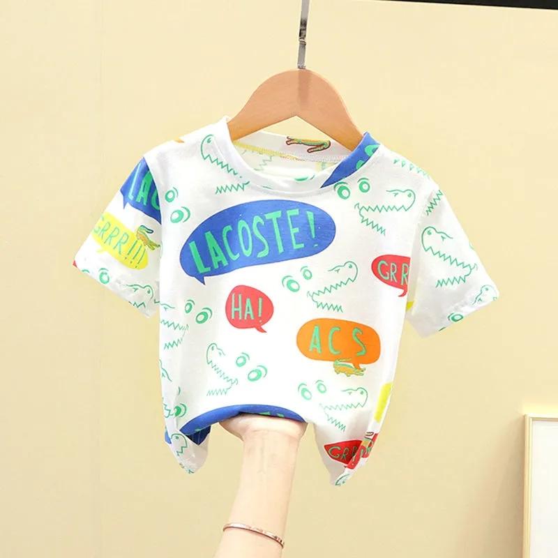 Children's Clothing Boys Short -sleeved T -shirts Summer Bottom Shirt Children's Half -sleeved Male Baby Girl Shirt