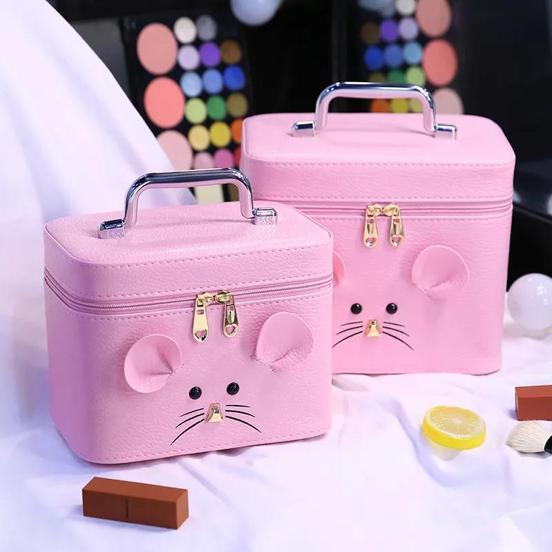 Cosmetic Bag Cute Size Cosmetic Storage Box Portable Portable Cosmetic Case Large Capacity