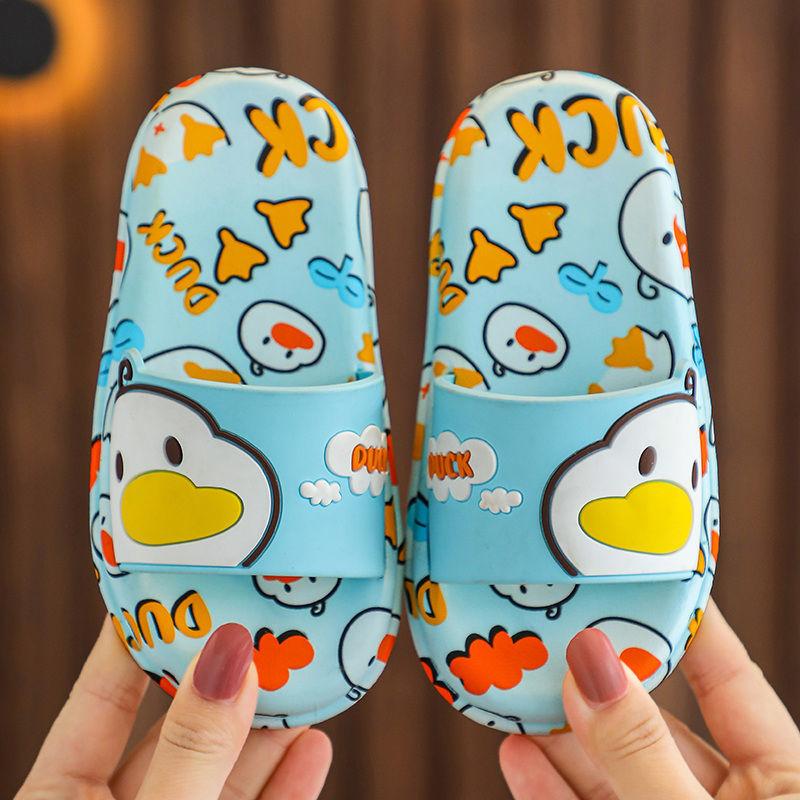 Children's Sandals  Slippers Summer Boys Girls Non-slip Soft Bottom Kids Bathroom Bath Cartoon Household Baby Slippers