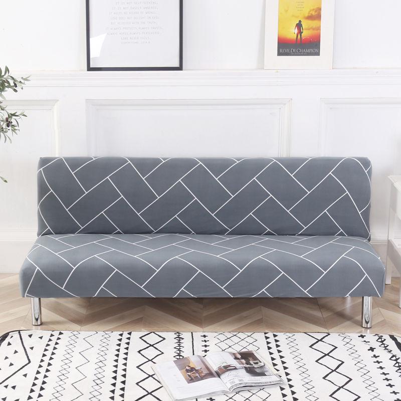 Magic Sofa Cover Without Armrest Folding Sofa Bed Cover  Elastic Furniture Protector Slipcover Couch Cover Armless Sofa Covers for Living Room