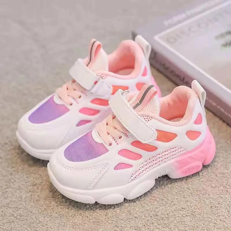 Children's Spring and Summer Light Casual Solid Shoes Kids' Soft Sole Non-slip Running Shoes Kickproof Outdoor Walking Sneakers