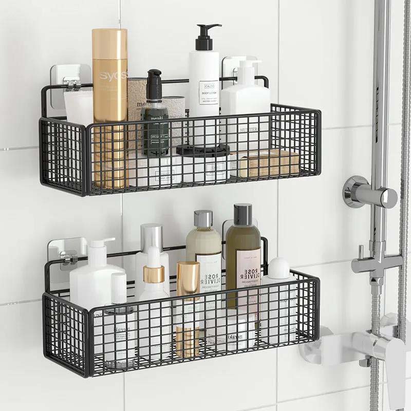 Metal Storage Housing Bathroom Kitchen Shampoo Spices Storage Frame Living Room Bedroom Storage Rack