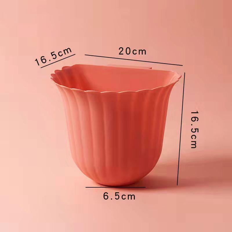 3Pcs Kitchen Wall-mounted Trash Can Flower Pots Kitchen Waste Countertop Trash Can Cabinet Door Hanging Do Not Bend Down Trash Can Home Organizer