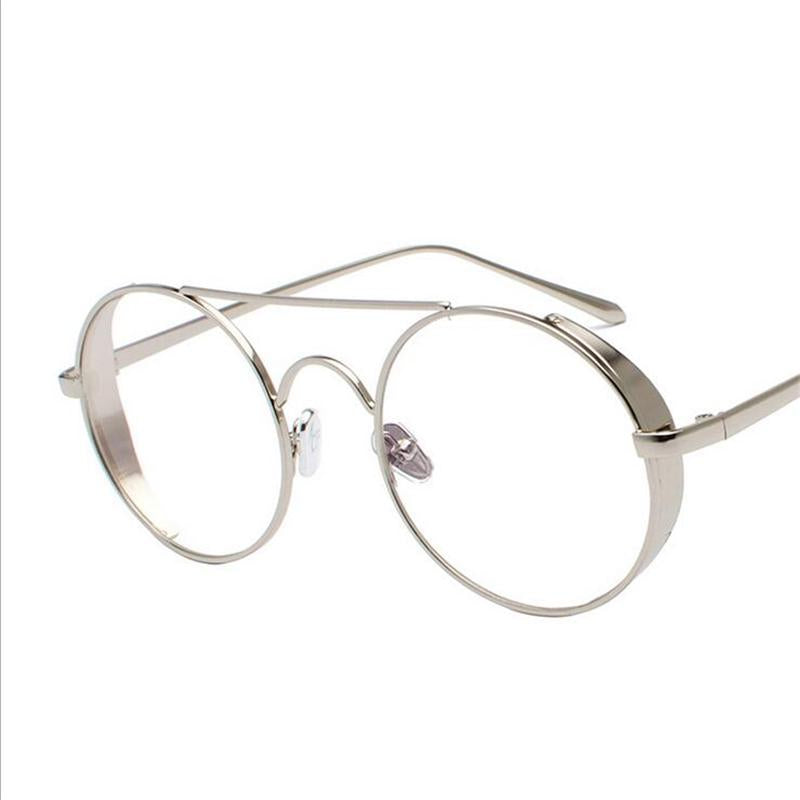 WTEMPO 2019 Retro Metal Glasses Frame Women Fashion Imitation Pearl Pendant Hanging Chain Eyeglasses