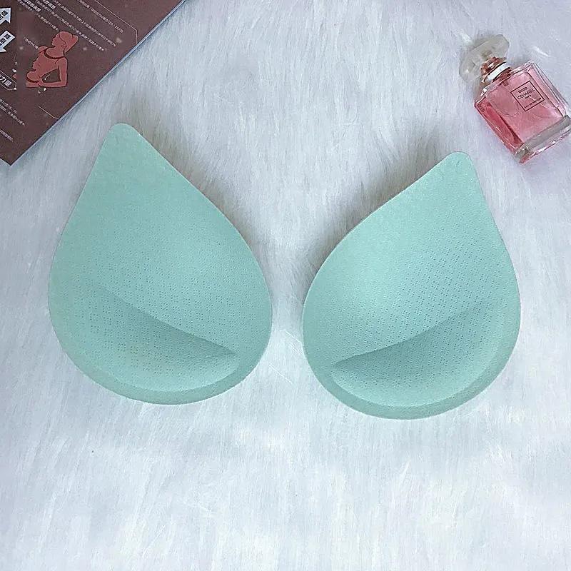 Natural Latex Insert Breast Pads Gather Support Thickened Push Up Bra Pads Underwear Wedding Dresses Accessories with One-piece Padded Underwear