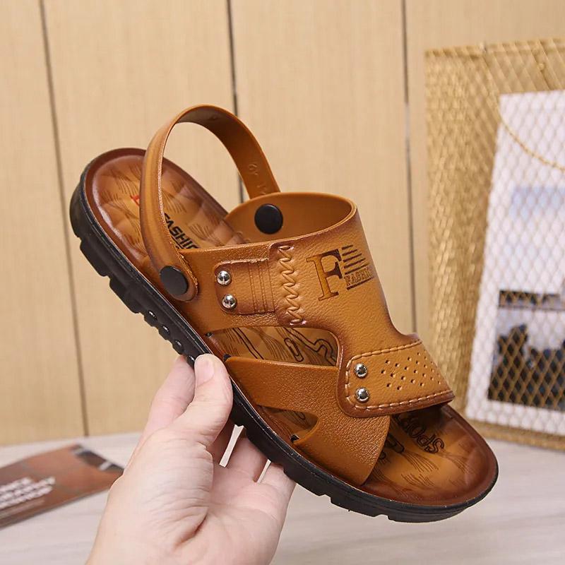 Beach Sandals Summer Dual-use Men's Sandals and Slippers Breathable Waterproof Slippers Men's Outing Flip-Flops Dad Sandals