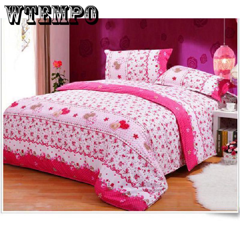 Brand Soft Cotton Printed Quilt Cover Four-piece Bedroom Home Comfort Bedding Set