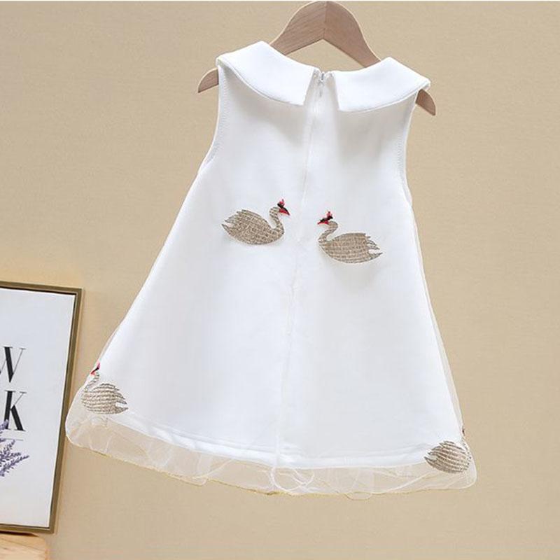 Girls Summer Dress Children's New Embroidered Princess Dress Baby Mesh Dress Birthday One Year Old Dress A-line Skirt