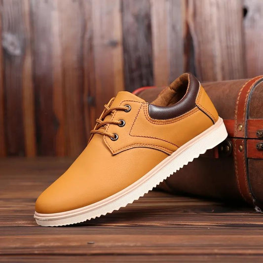 Men's Leather Shoes Casual Shoes Trend Sneakers All Match Non-slip Breathable Sneakers High Quality Sports Shoes