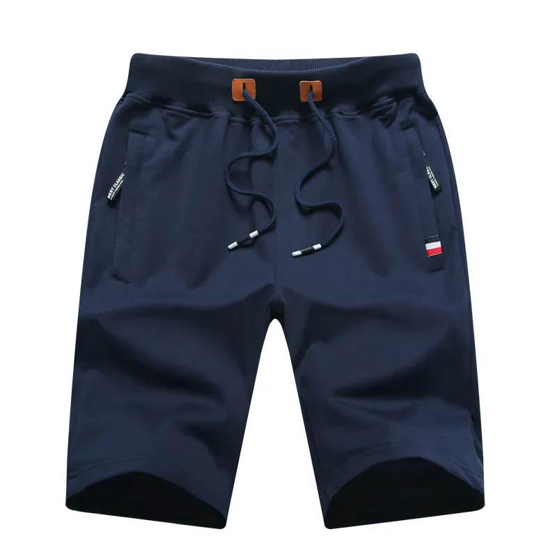 Summer Thin Men's Cotton Breathable Soft Skin-friendly Shorts Casual Loose Sports Five-point Pants Large Size Zipper Pocket Beach Pants