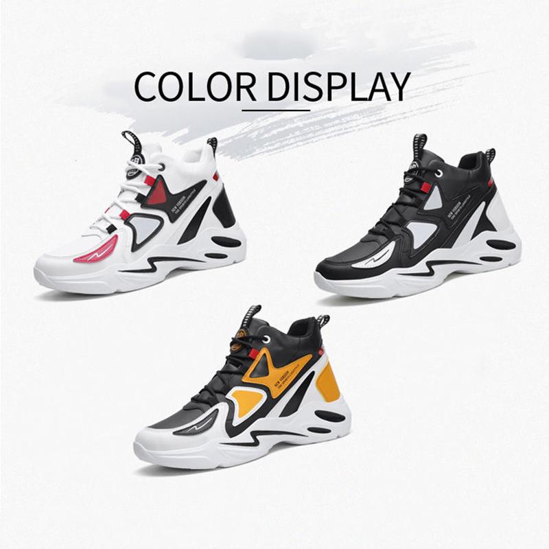 Men's Heightened Sneakers Korean Style Trendy High-top Shoes All-match Student Men's Basketball Shoes