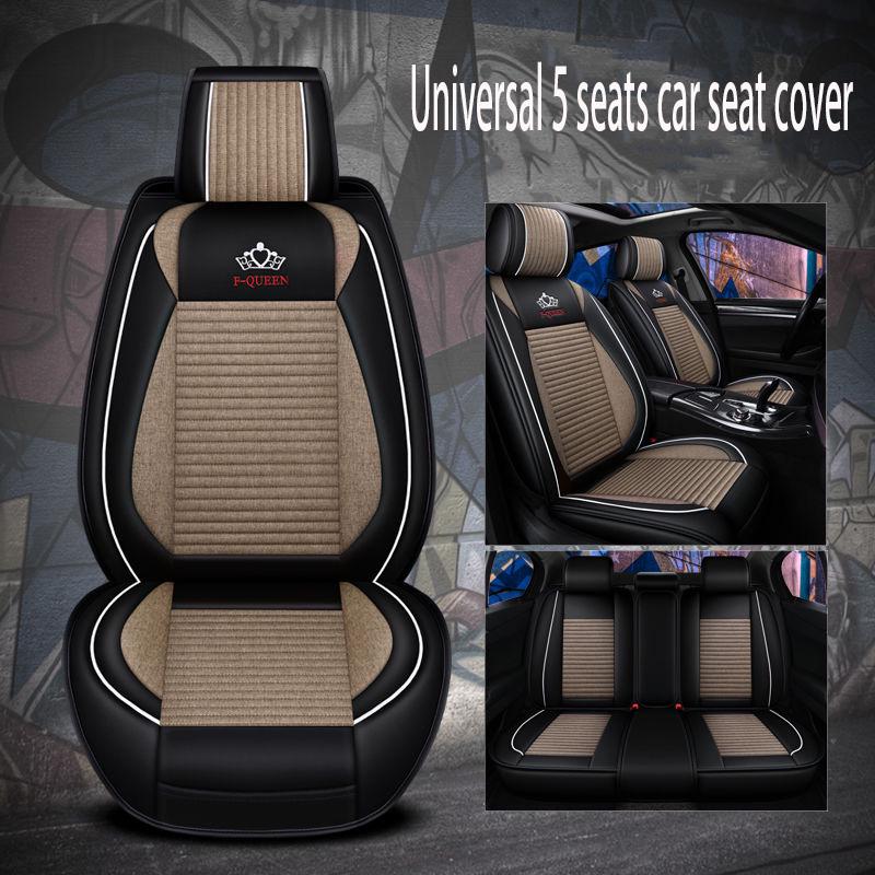 Car seat cover Waterproof Car Seat Cover Universal 5 set Auto Seat Cushion Leather 5 seats Universal