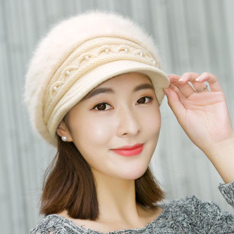 Plush Cotton hat Trendy wild hat Windproof hat Autumn winter Warm hat Thick hat Fashion Woman hat