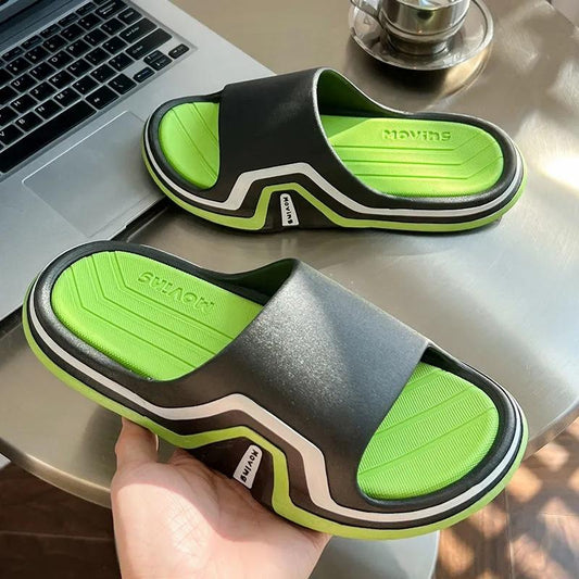 Men's and Women's Same Sports Slippers Summer Wear Beach Sandals Non-slip Wear-resistant One Word Sandals Flip Flops