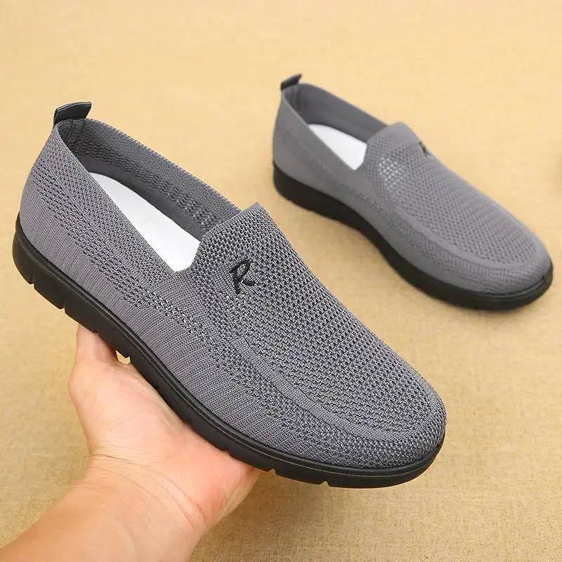 Spring Autumn Soft-soled Cloth Shoes Male Lazy Pedal Shoes Non-slip Breathable Versatile Fashion Casual Shoes