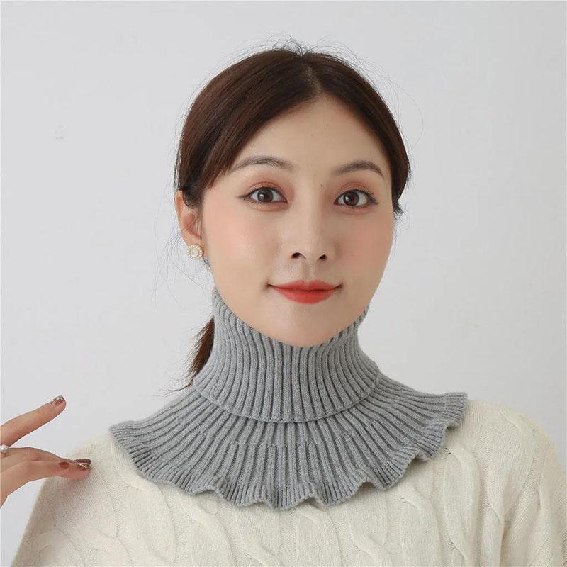 Bib Women's Hood Autumn and Winter Warmth Collar All-match Fake Collar Knitted Turtleneck Wool Collar