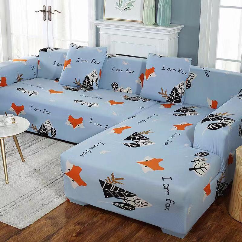 Cartoon Simple pineapple Slipcovers Elastic Sectional Sofa Cover L Shape Cover 1/2/3/4 Seater