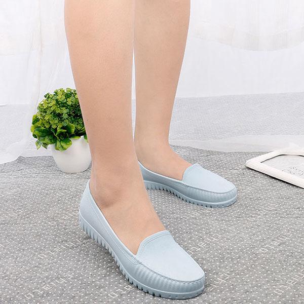 Women's Spring and Autumn Large Size Shoes Female Solid Color Soft Flat Heel Casual Single Shoes