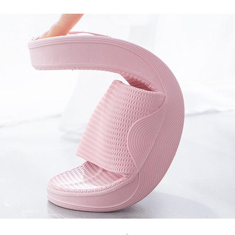 Women's Summer Bathroom Slippers, Indoor Non-slip Bath Household Soft Thick-soled Plastic Wear-resistant Sandals and Slippers