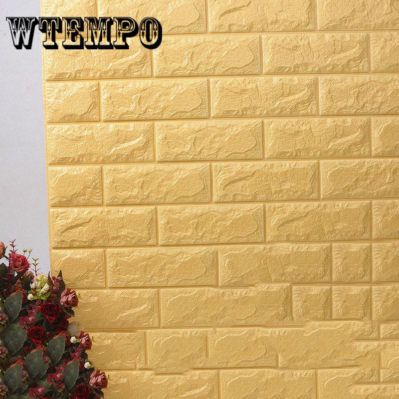 WTEMPO Brick Wall Sticker Creative Brick Pattern Wallpaper Waterproof Wall Sticker Home Decoration