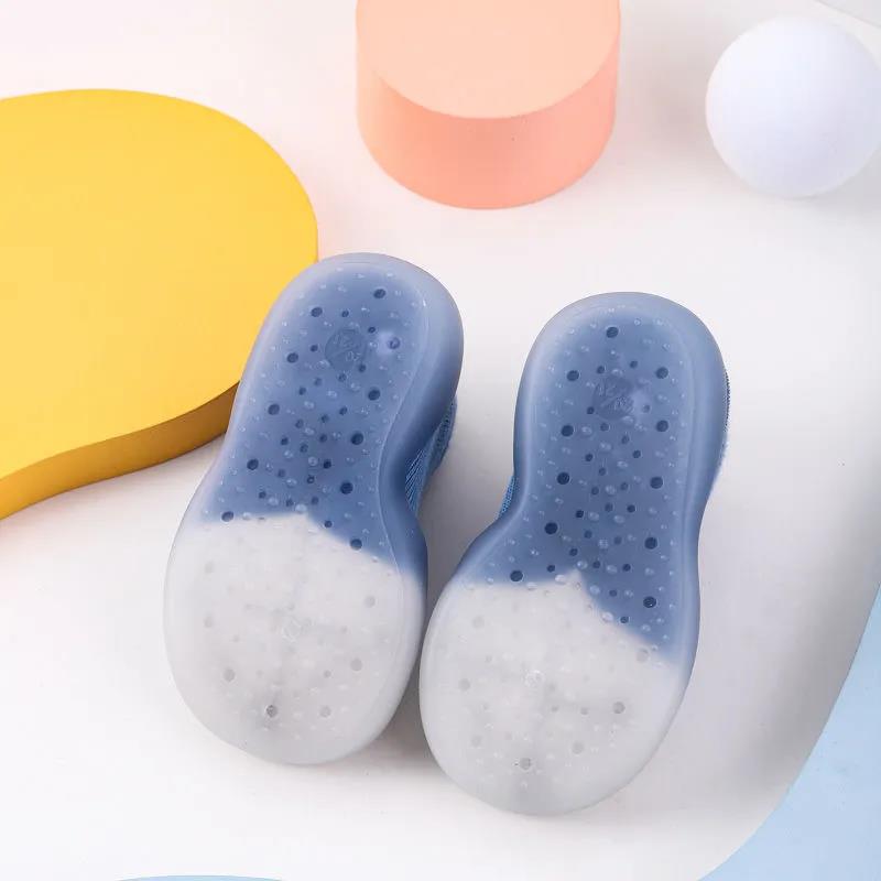 Baby Toddler Shoes 1-3 Years Old Boys and Girls Children's Shoes Summer Mesh Color Matching Breathable Thin Rubber Soft Sole