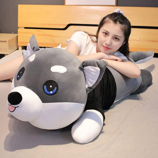 Husky Big Plush Pillow Doll Dog Pillow Bed Sleeping Pillow Girl Birthday Pillow Christmas Pillow