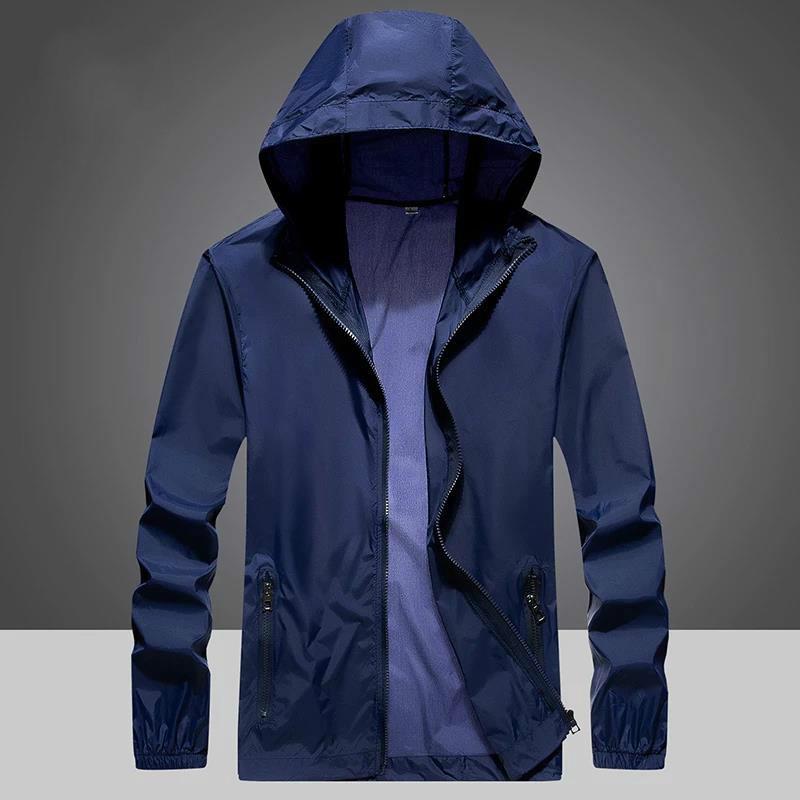 Summer Ultra-thin Sunscreen Clothing Men's Large Size Windproof UV Protection Sunscreen Clothing Ice Silk Breathable Quick-drying Clothing Jacket