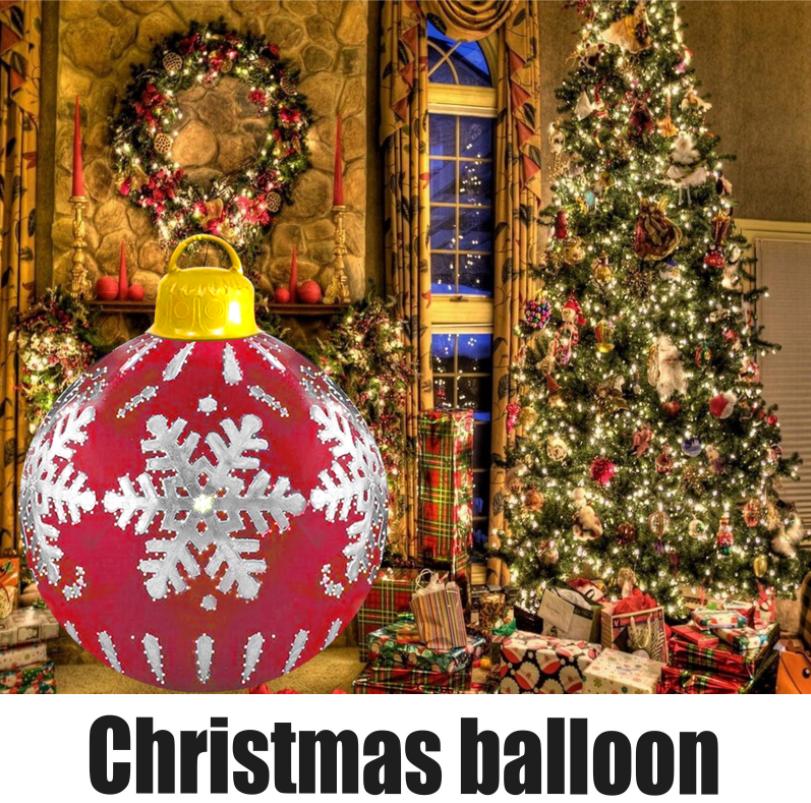 1pcs 60cm Christmas Balls Christmas Tree Decorations Outdoor Atmosphere Inflatable Toys for Home Christmas Gift Ball