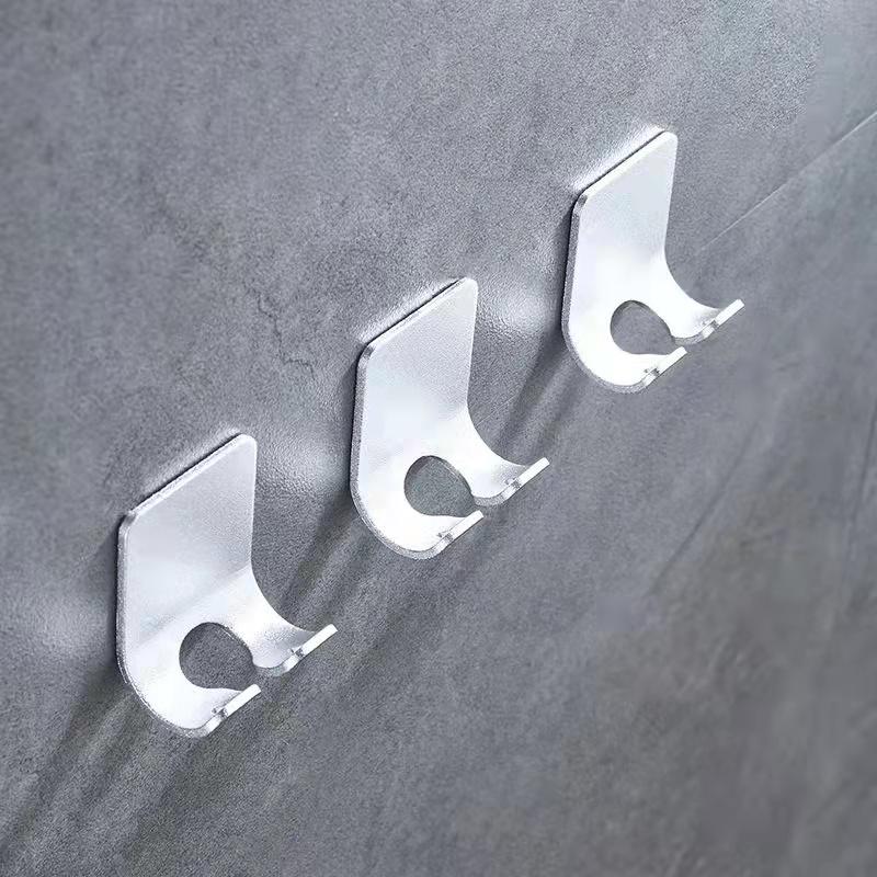 Double Hook Razor Hook Phone Plug Hook Coat Hook Bathroom Bathroom Double Hook Waterproof Seamless Hook Simple Single Hook Towel Hooks Kitchen