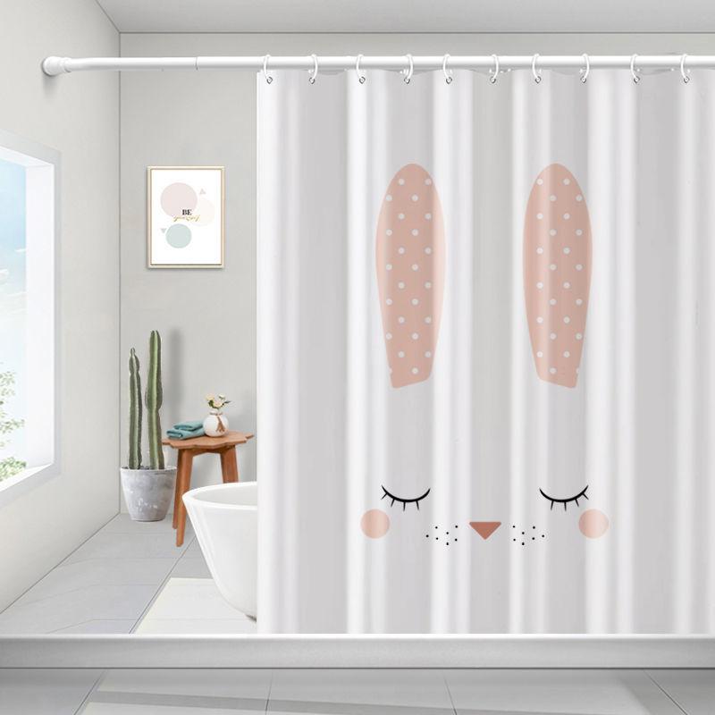 The Bathroom Shower Curtain Separates Wet and Dry Without Sticking To The Body, Waterproof and Mildew-proof Bathroom Shower Curtain