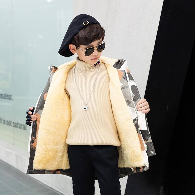 Baby Boy Coat Kids Warm Winter Fleece Jackets Snow Wear Boys Parka Snowsuit Smile Jersey Casual