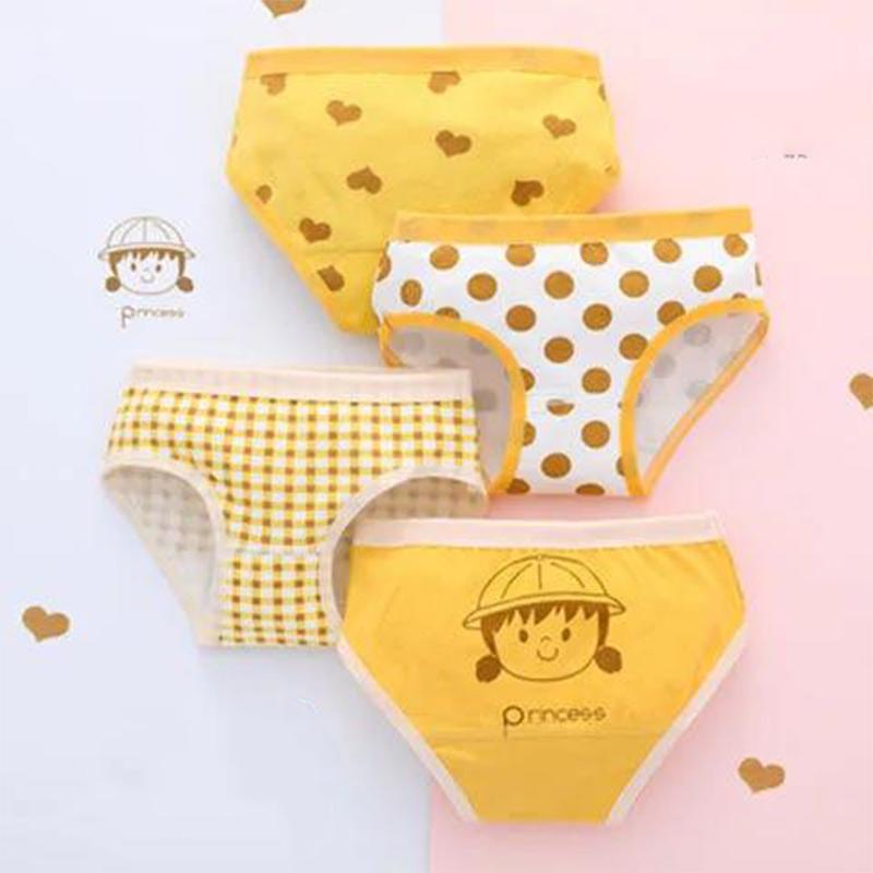 4 Pieces/Lot 2-14Y Children Underwear High Quality Cotton Girls Panties Cute Pattern Kids Boxer Briefs Child Soft Girl Pants