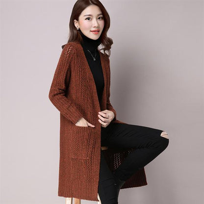 Fashion Long Cardigan Women 2019 Fashion Harajuku Loose Knit Sweater Women Casual Jacket Coat Autumn